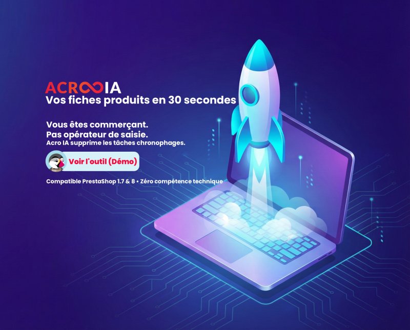 Créer une fiche produit PrestaShop parfaite en 30 secondes : L'outil IA qui ...