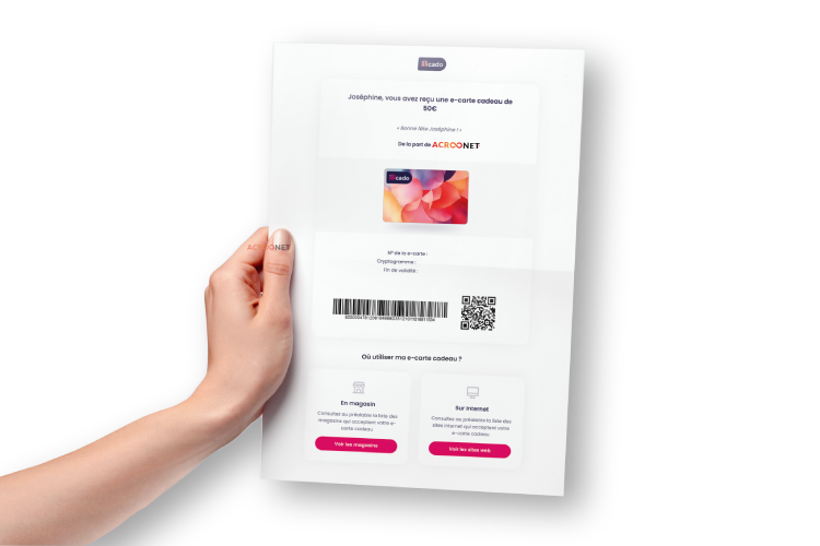 Carte Illicado version papier - Parrainage Acronet